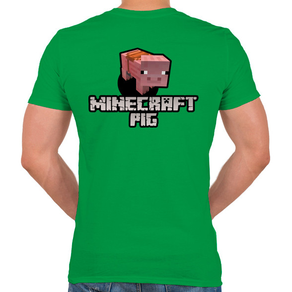 Minecraft pig-Férfi V-nyakú póló