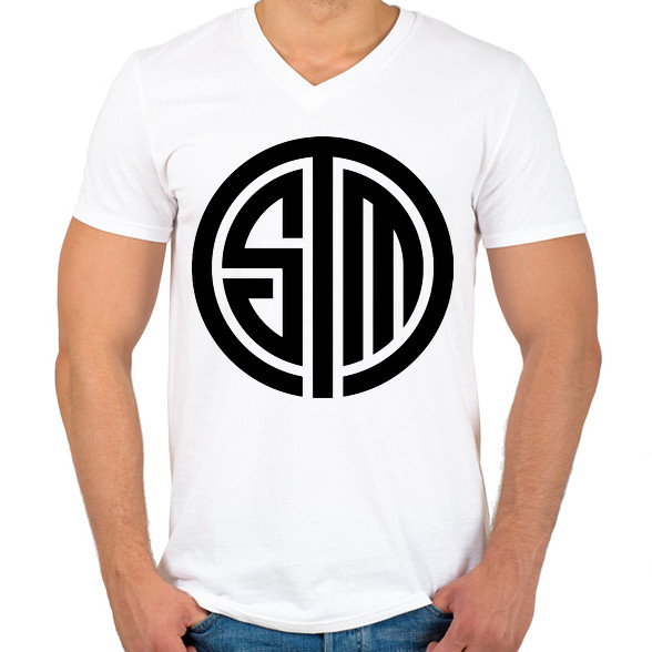 Tsm logo-Férfi V-nyakú póló