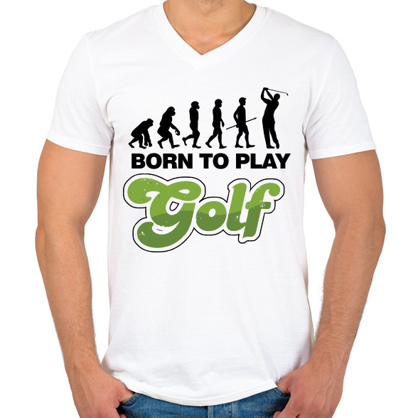 Golfozás evolúció-Férfi V-nyakú póló