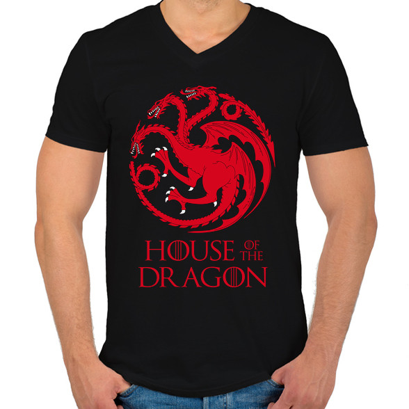 house of dragon-Férfi V-nyakú póló