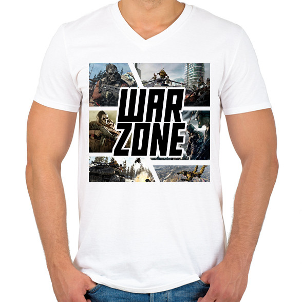 Warzone-Férfi V-nyakú póló