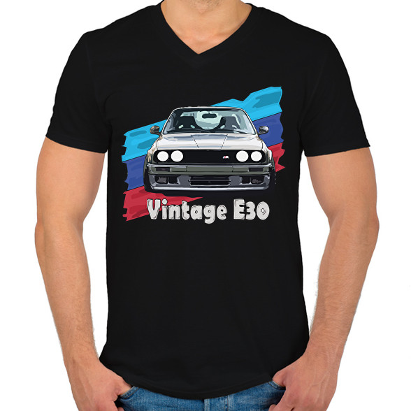 BMW E30-Férfi V-nyakú póló