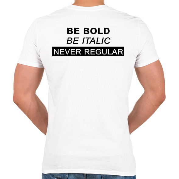 Be bold, be italic-Férfi V-nyakú póló