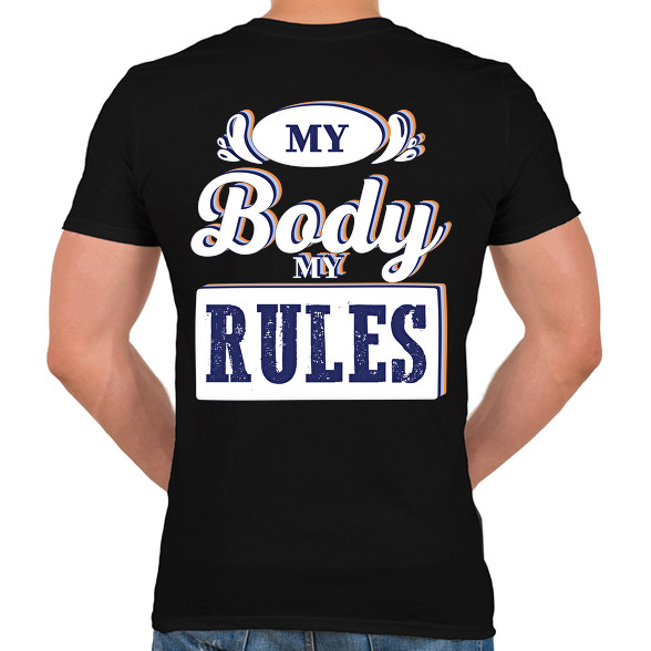 My body my rules-Férfi V-nyakú póló