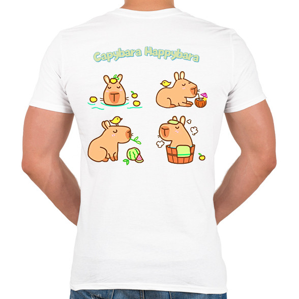 Capybara Happybara-Férfi V-nyakú póló