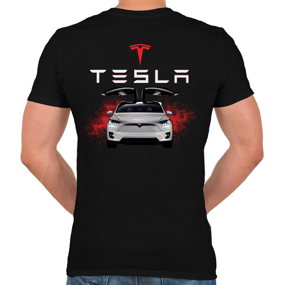 tesla -Férfi V-nyakú póló