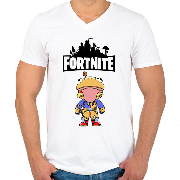 Fortnite Beef Boss-Férfi V-nyakú póló