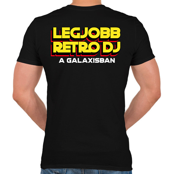 LEGJOBB RETRO DJ A GALAXISBAN-Férfi V-nyakú póló