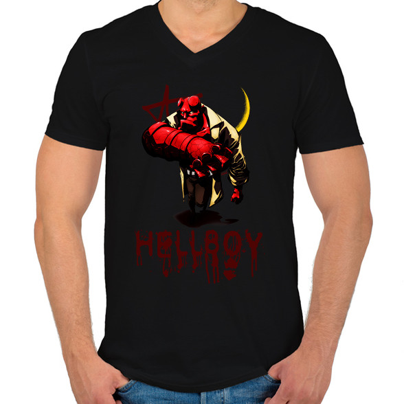 hellboy-Férfi V-nyakú póló