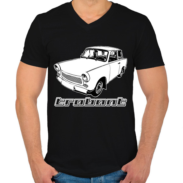 trabant-Férfi V-nyakú póló