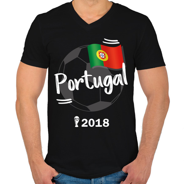 Portugália-Férfi V-nyakú póló