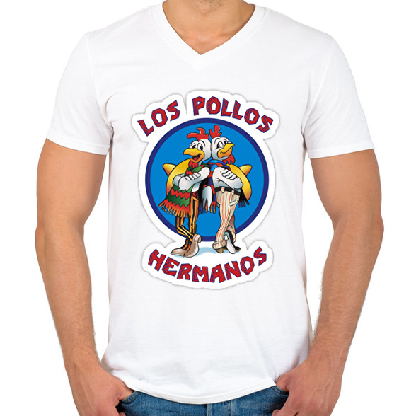 Los_Pollos_Hermanos-Férfi V-nyakú póló