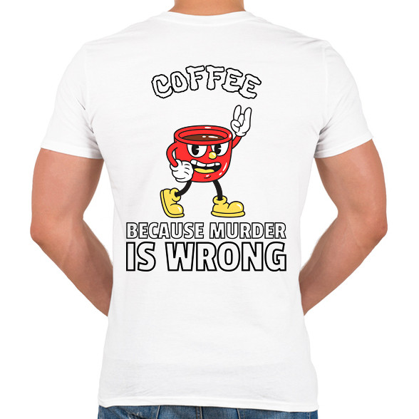 Coffee - because murder is wrong-Férfi V-nyakú póló