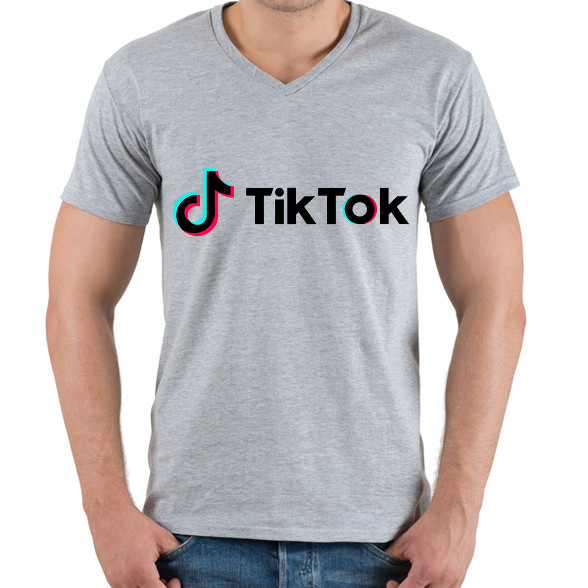 TikTok  -Férfi V-nyakú póló