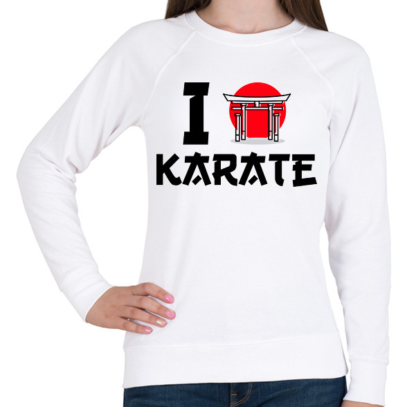 I love Karate-Női pulóver