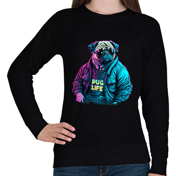 Pug Life - Mopsz-Női pulóver