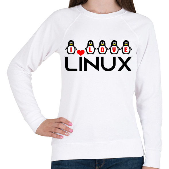 I love linux-Női pulóver