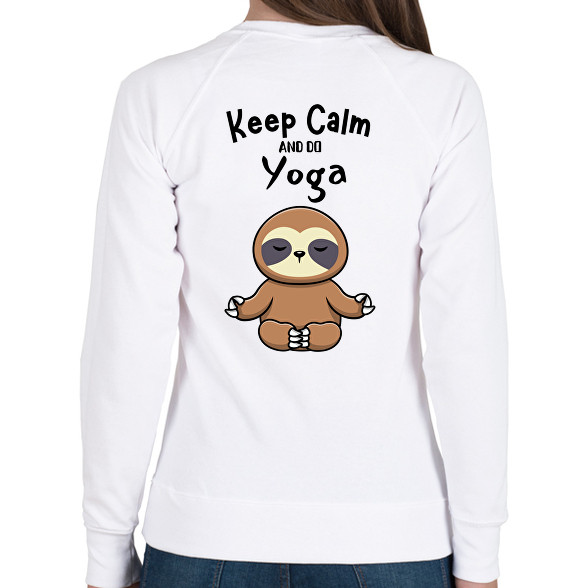 Keep calm and do yoga-Női pulóver