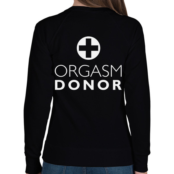 orgasm-donor-white-Női pulóver