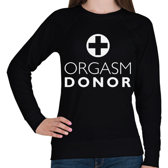 orgasm-donor-white-Női pulóver