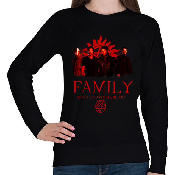 SUPERNATURAL FAMILY RED-Női pulóver