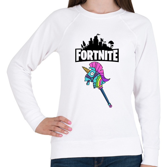 Fortnite Egyszarvú csákány-Női pulóver