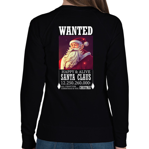 Wanted Santa Claus-Női pulóver