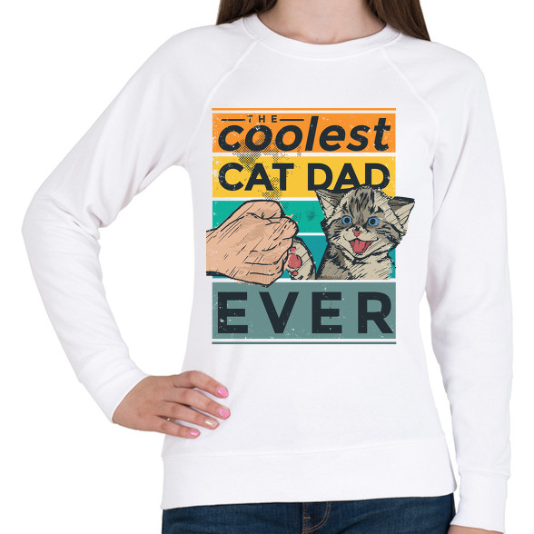 Coolest Cat Dad Ever-Női pulóver