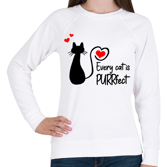 Every cat is PURRfect-Női pulóver