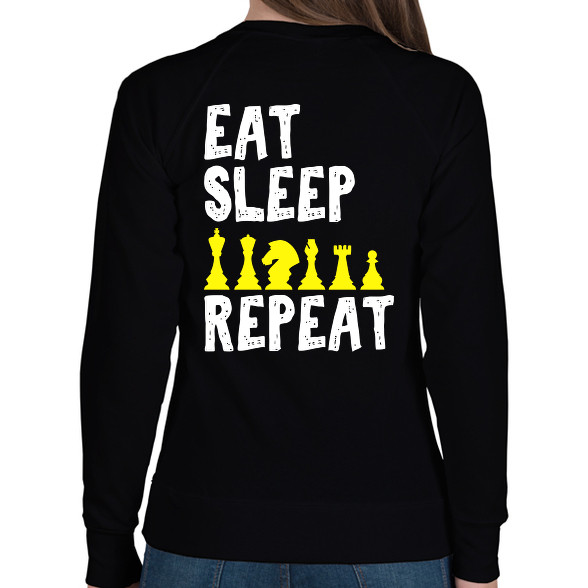 Eat, Sleep, Chess, Repeat-Női pulóver