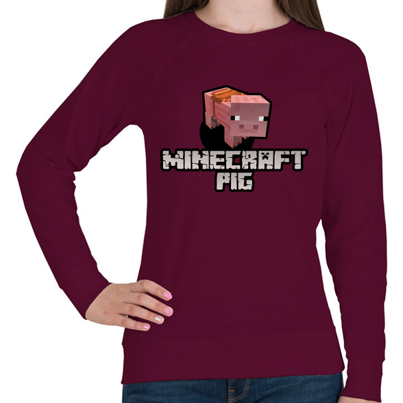 Minecraft pig-Női pulóver