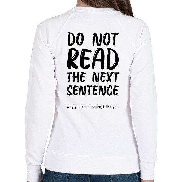 Do not read the next sentence -Női pulóver