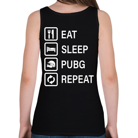 Eat Sleep PUBG Repeat - Fehér-Női atléta