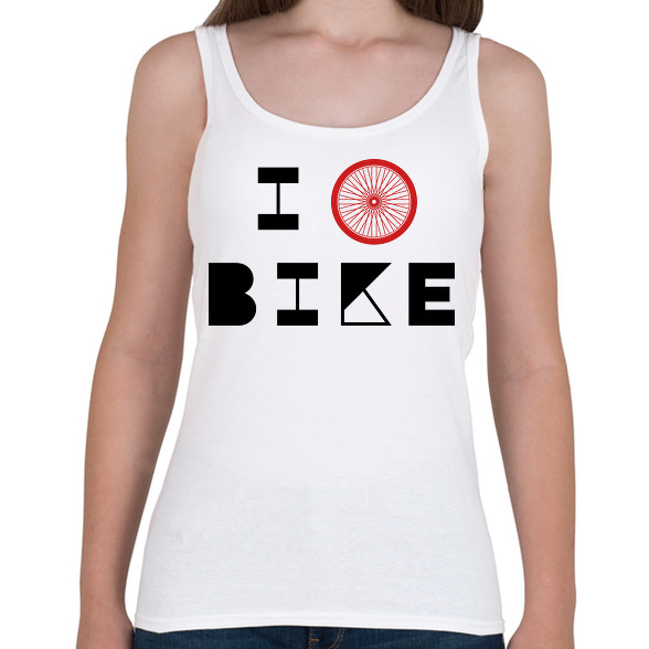 I love bike (black)-Női atléta