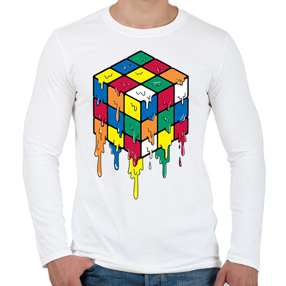 Rubik kocka-Férfi hosszú ujjú póló