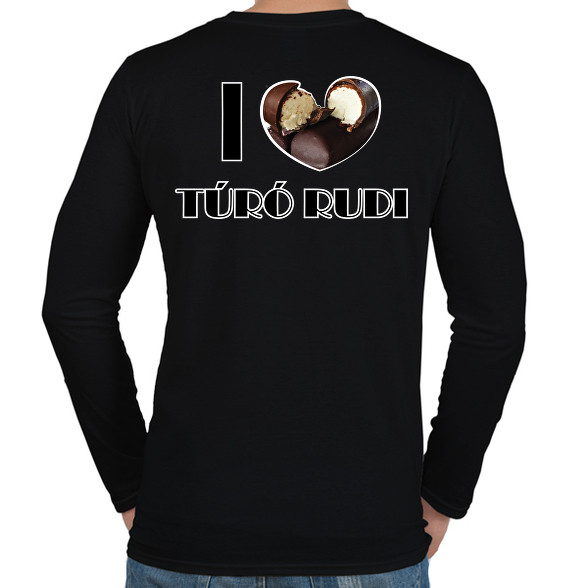 I love Túró rudi-Férfi hosszú ujjú póló