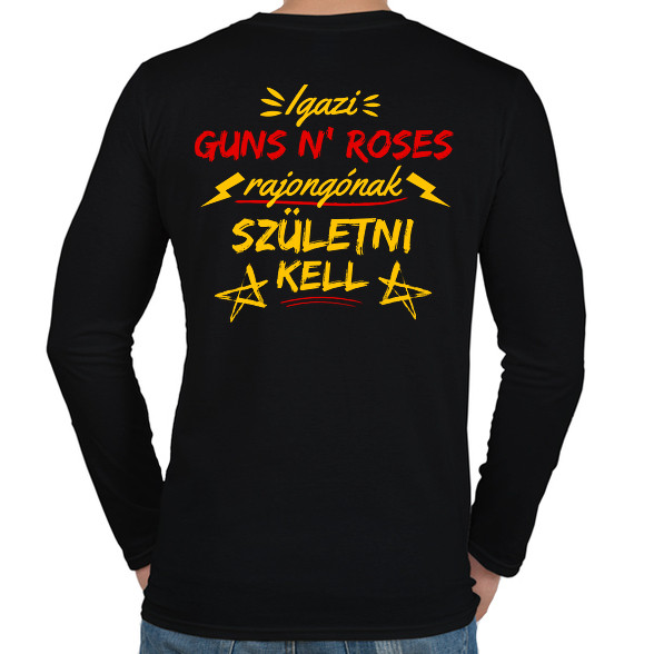 igazi guns n roses rajongó-Férfi hosszú ujjú póló