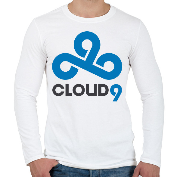 Cloud9 logo-Férfi hosszú ujjú póló