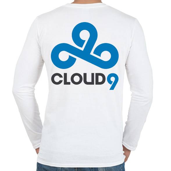 Cloud9 logo-Férfi hosszú ujjú póló