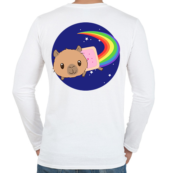 Nyan cat capybara-Férfi hosszú ujjú póló