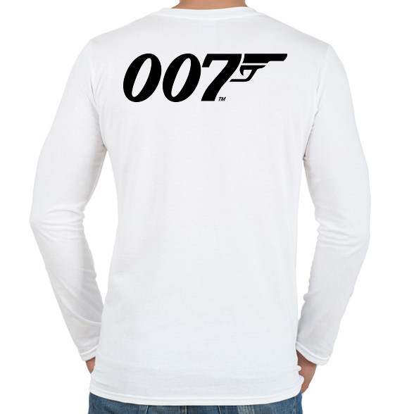 007 logo-Férfi hosszú ujjú póló