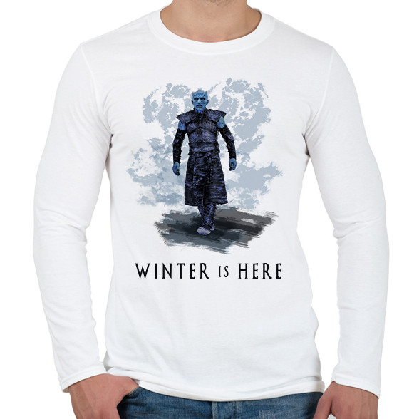 winter is here-Férfi hosszú ujjú póló