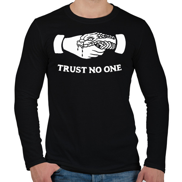 Trust no one!-Férfi hosszú ujjú póló