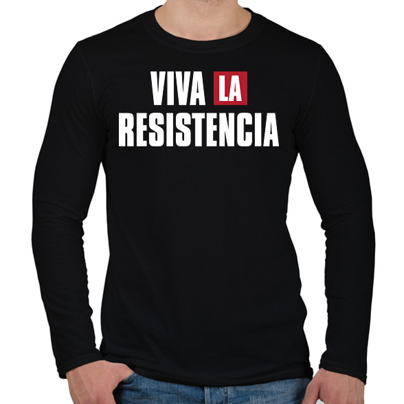 Viva la resistencia-Férfi hosszú ujjú póló