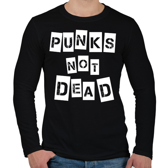 Punks not dead-Férfi hosszú ujjú póló