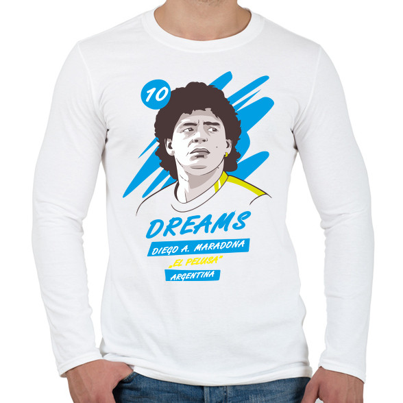 Diego Maradona 1-Férfi hosszú ujjú póló