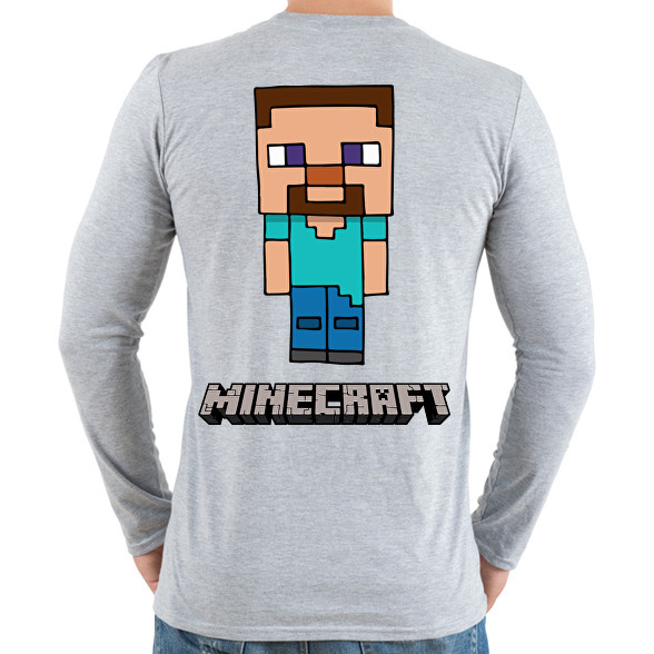 Minecraft - Steve-Férfi hosszú ujjú póló