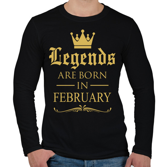 A legendák Februárban születnek-Férfi hosszú ujjú póló
