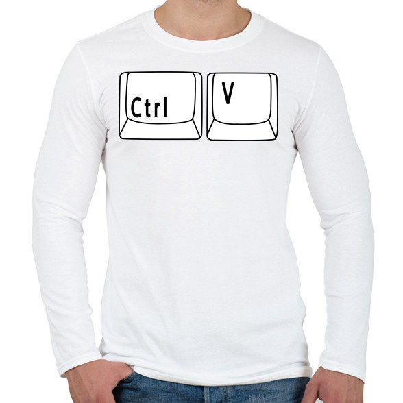 CTRL V-Férfi hosszú ujjú póló