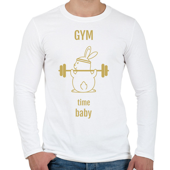 gym time baby -Férfi hosszú ujjú póló